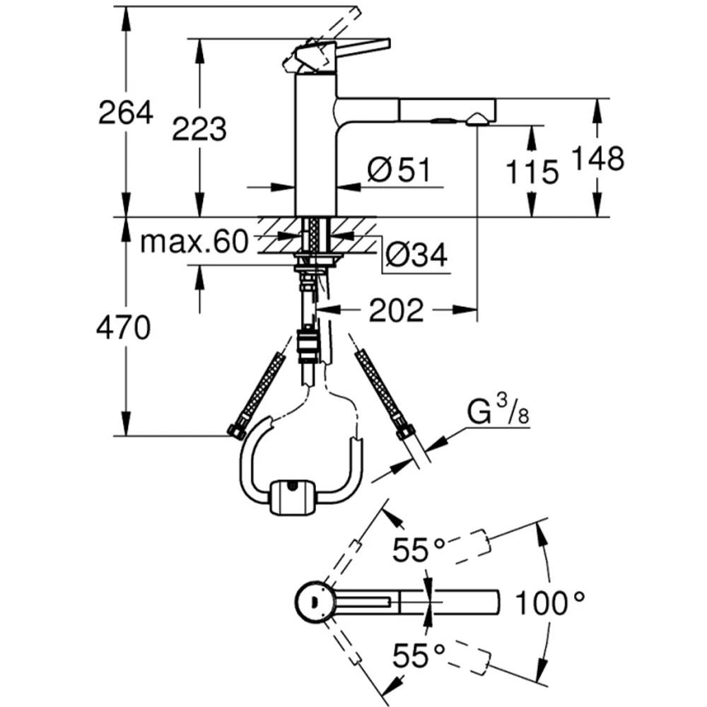 Grohe Concetto New Tek Kumandalı Eviye Bataryası - 30273001 2