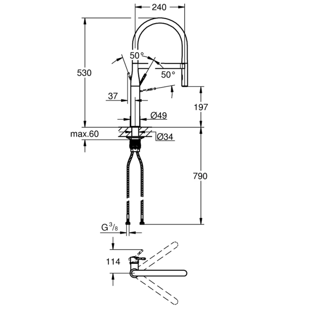 Grohe Concetto New Tek Kumandalı Eviye Bataryası - 30294000 2