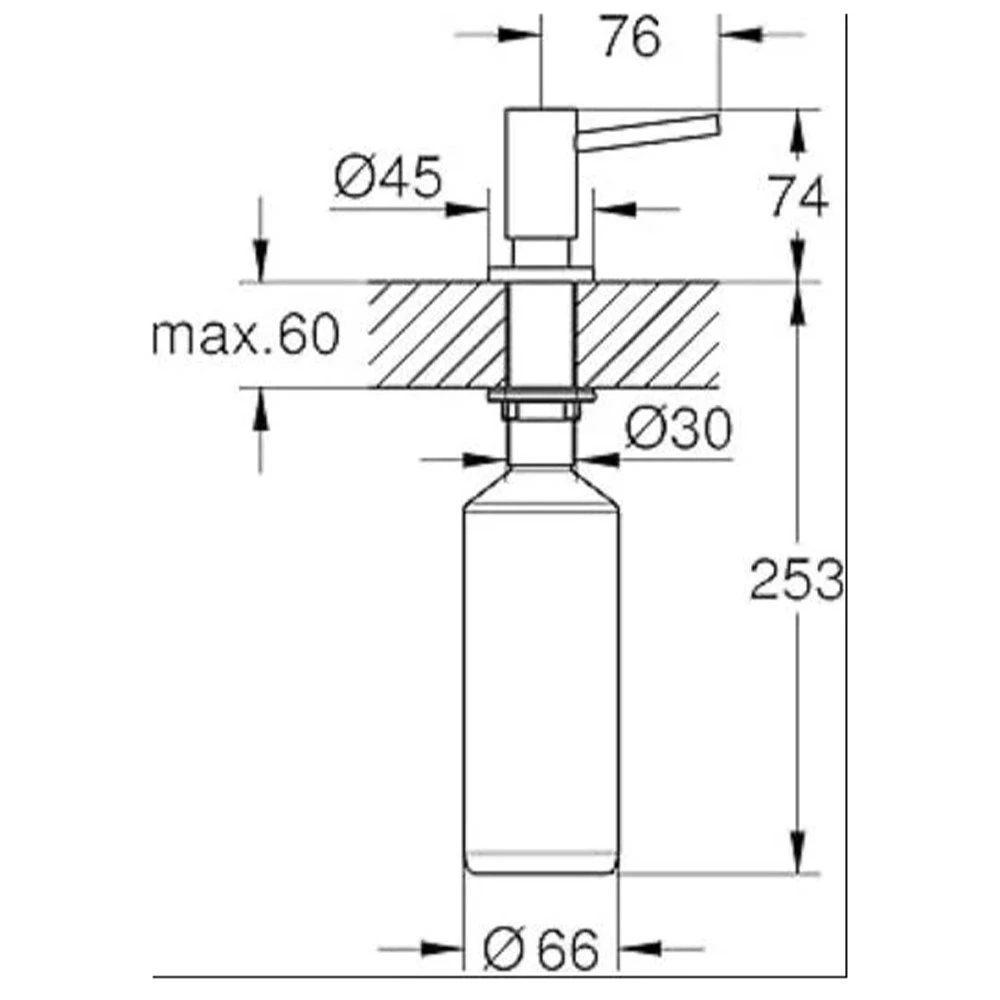 Grohe Contemporary Siyah Sıvı Sabunluk - 1021652430 2