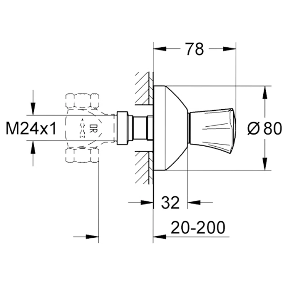 Grohe Costa L Ankastre Stop Valf - 19806001 2