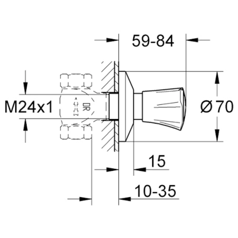 Grohe Costa L Ankastre Stop Valf - 19854001 2