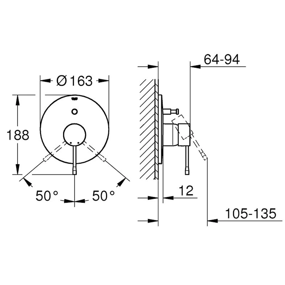 Grohe Essence New Bronz Ankastre Banyo Bataryası - 19285GN1 2