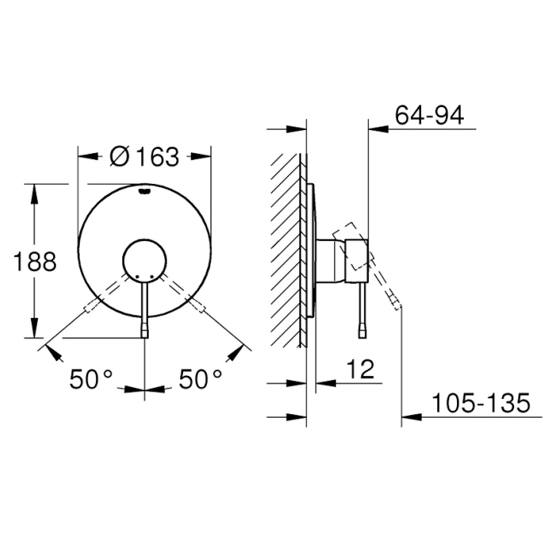 Grohe Essence New Ankastre Duş Bataryası - 19286DC1 2