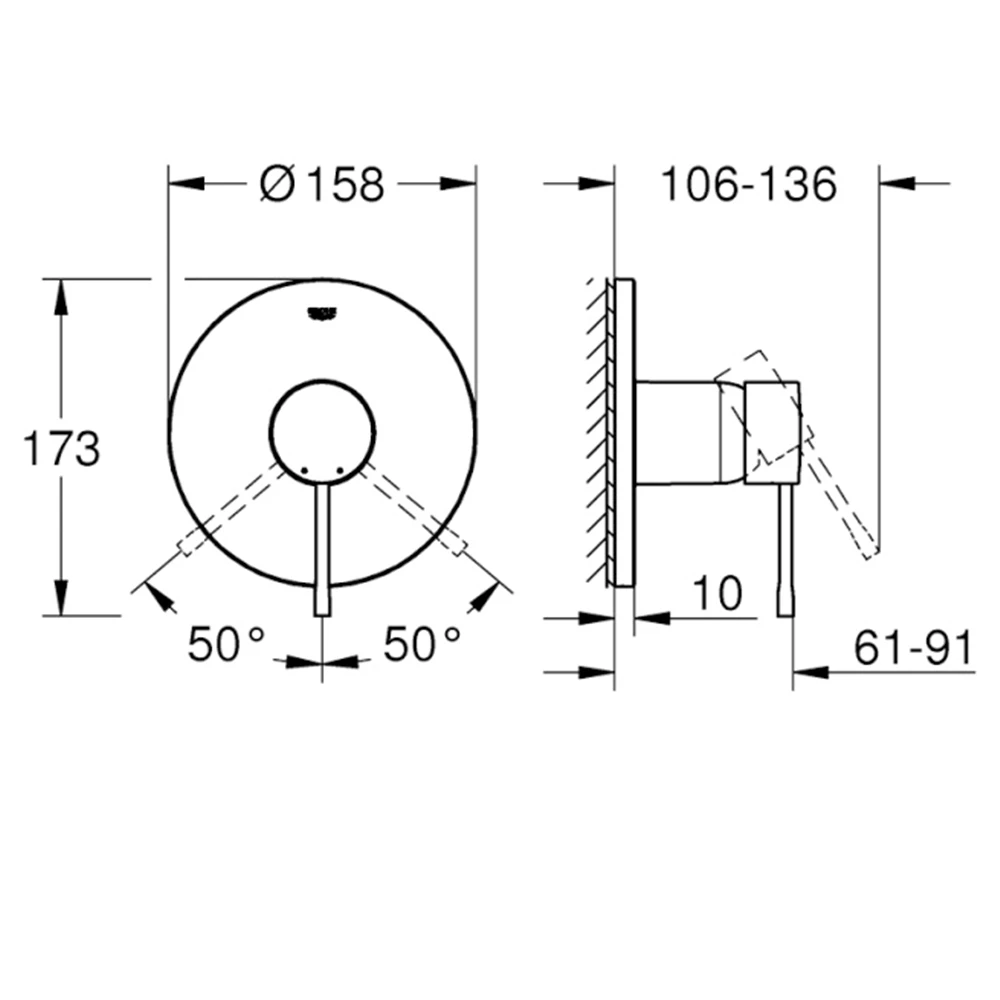 Grohe Essence New Ankastre Nikel Duş Bataryası - 24168A01 2