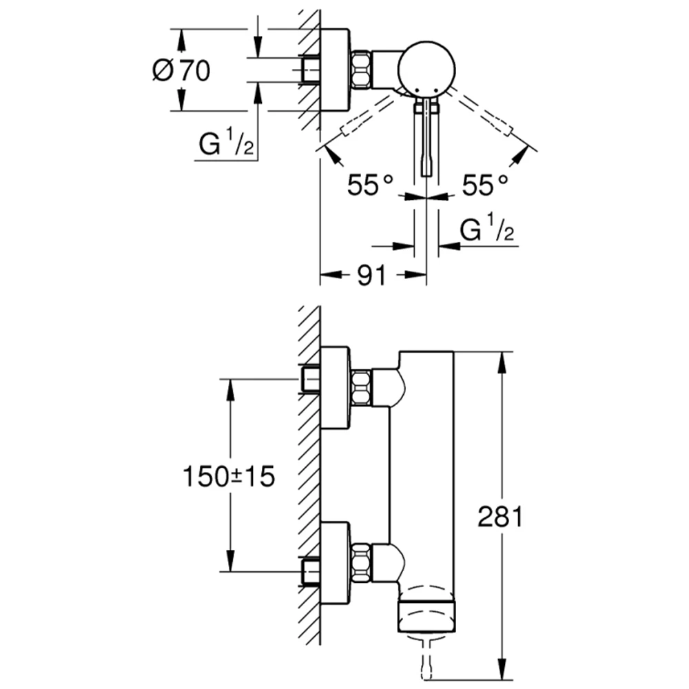 Grohe Essence New Tek Kumandalı Altın Duş Bataryası - 25252GN1 2
