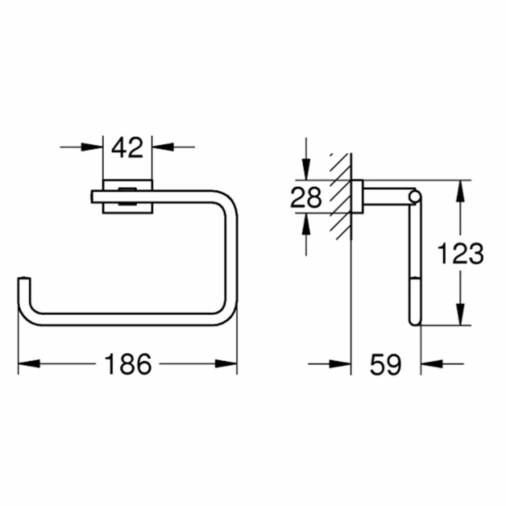 Grohe Essentials Cube New Halka Havluluk - 40510001 2