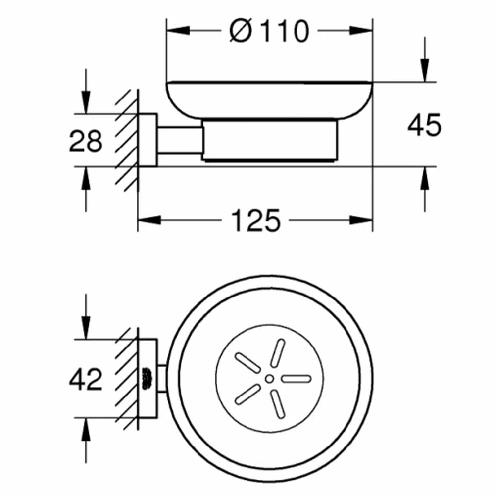 Grohe Essentials Cube New Tutamaçlı Cam Fırçalık - 40755001 2