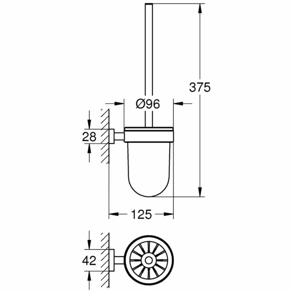 Grohe Essentials Cube New Tuvalet Fırçası Seti - 40513001 2