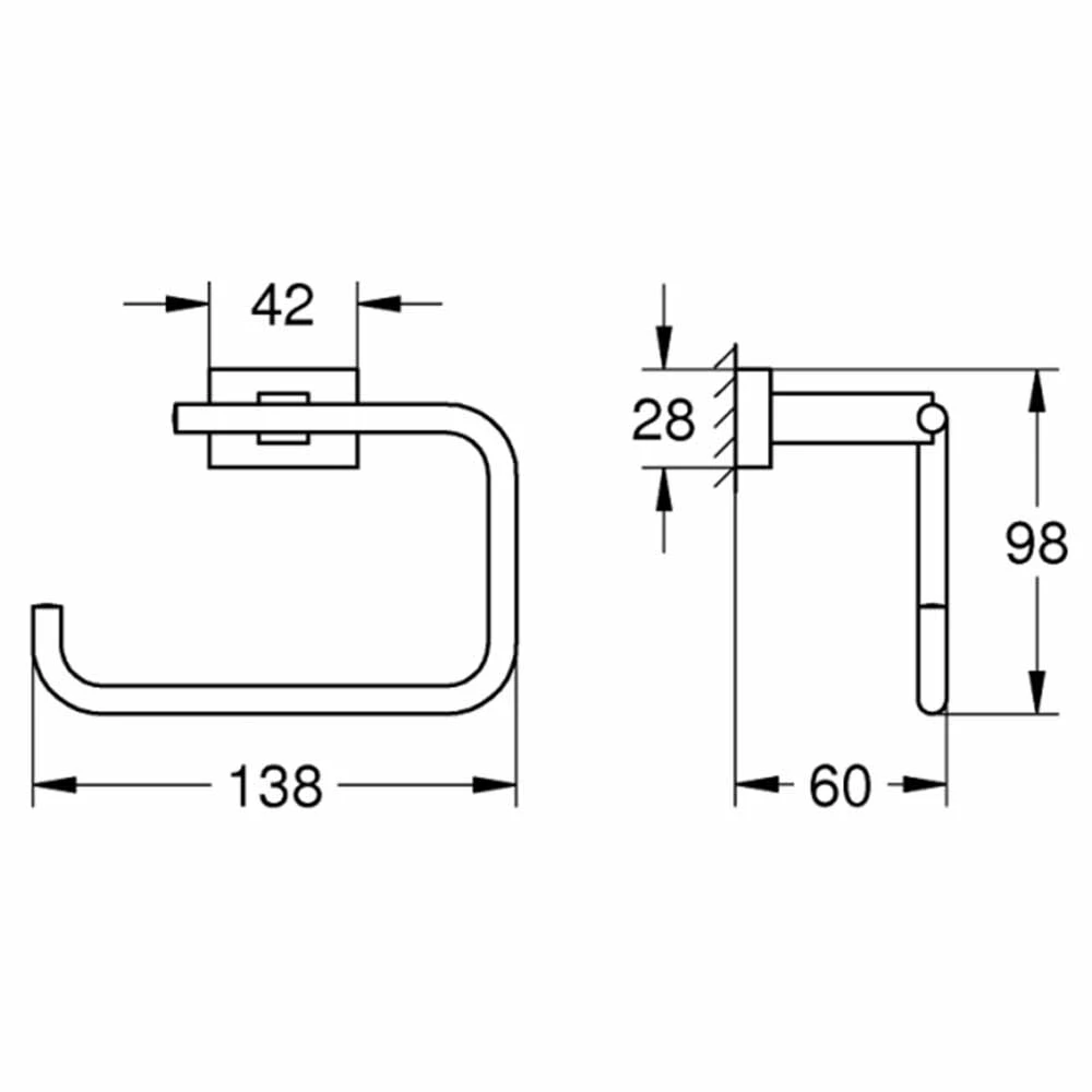 Grohe Essentials Cube New Tuvalet Kağıtlığı - 40507001 2
