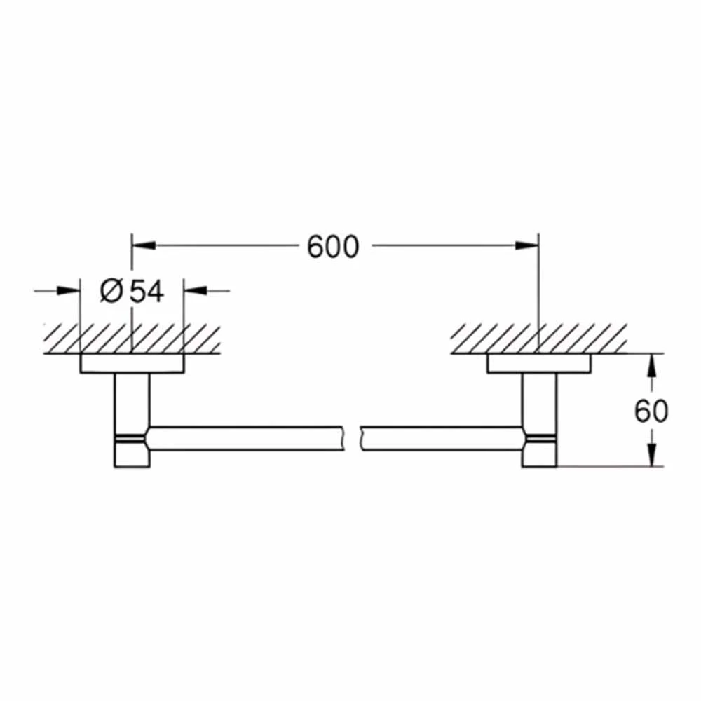 Grohe Essentials Siyah Havluluk - 1022512430 2
