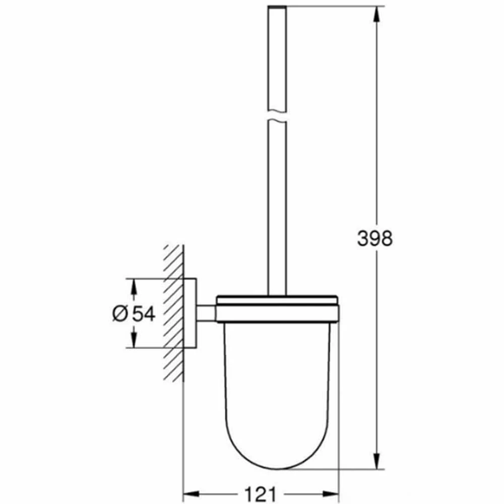 Grohe Essentials Siyah Tuvalet Fırçası Seti - 1024682430 2