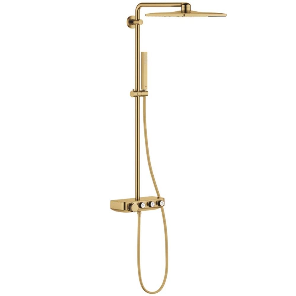 Grohe Euphoria SmartControl System Duvara Monte Termostatik Altın Bataryalı Duş Sistemi - 26508GN0