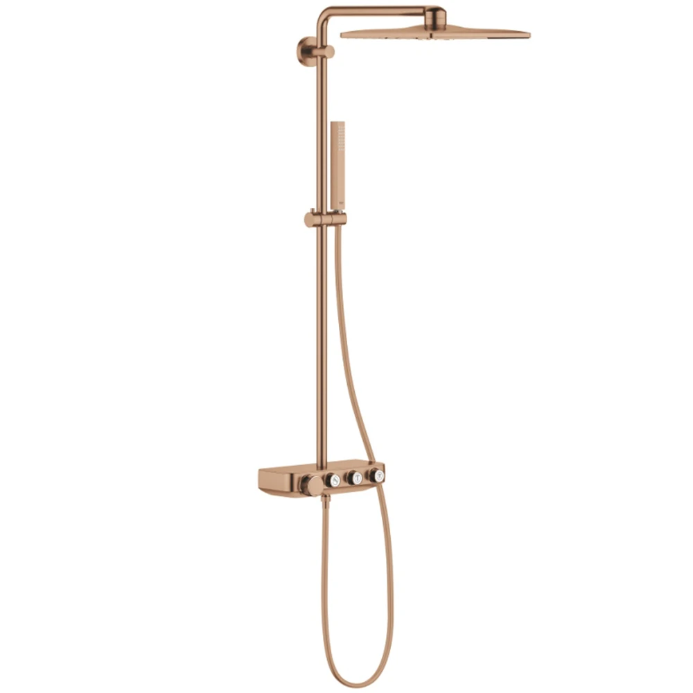 Grohe Euphoria SmartControl System Duvara Monte Termostatik Rose Gold Bataryalı Duş Sistemi - 26508DL0