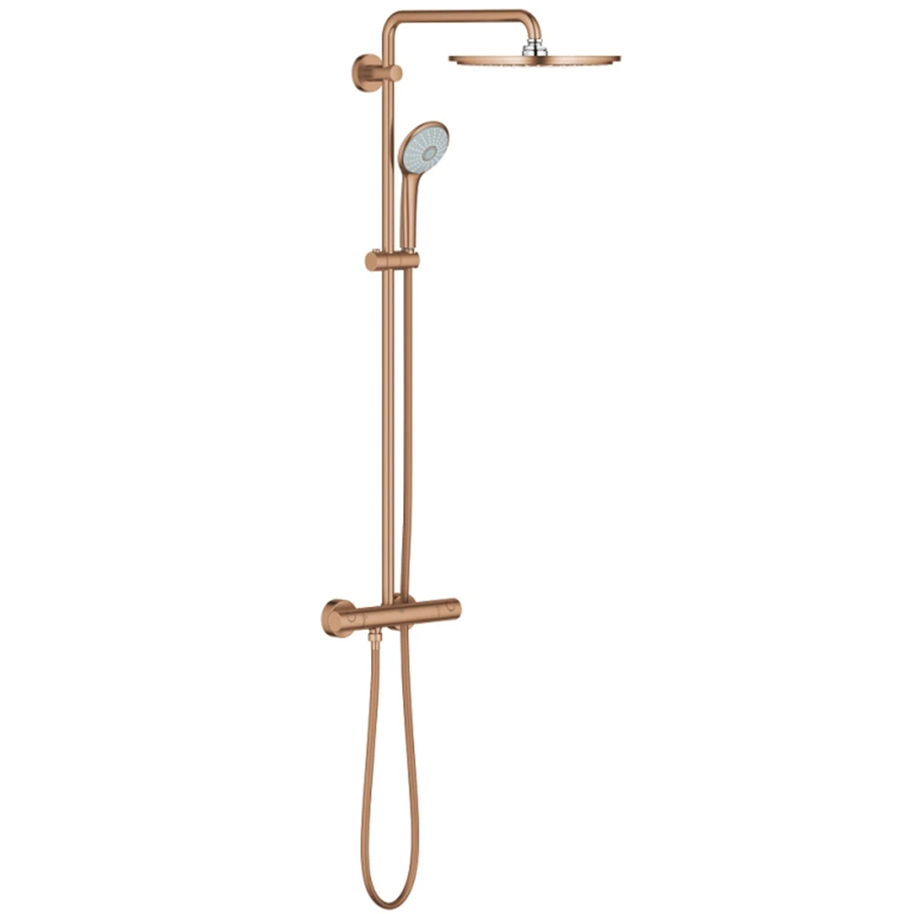 Grohe Euphoria System Duvara Monte Termostatik Bataryalı Rose Gold Duş Sistemi - 26075DL0