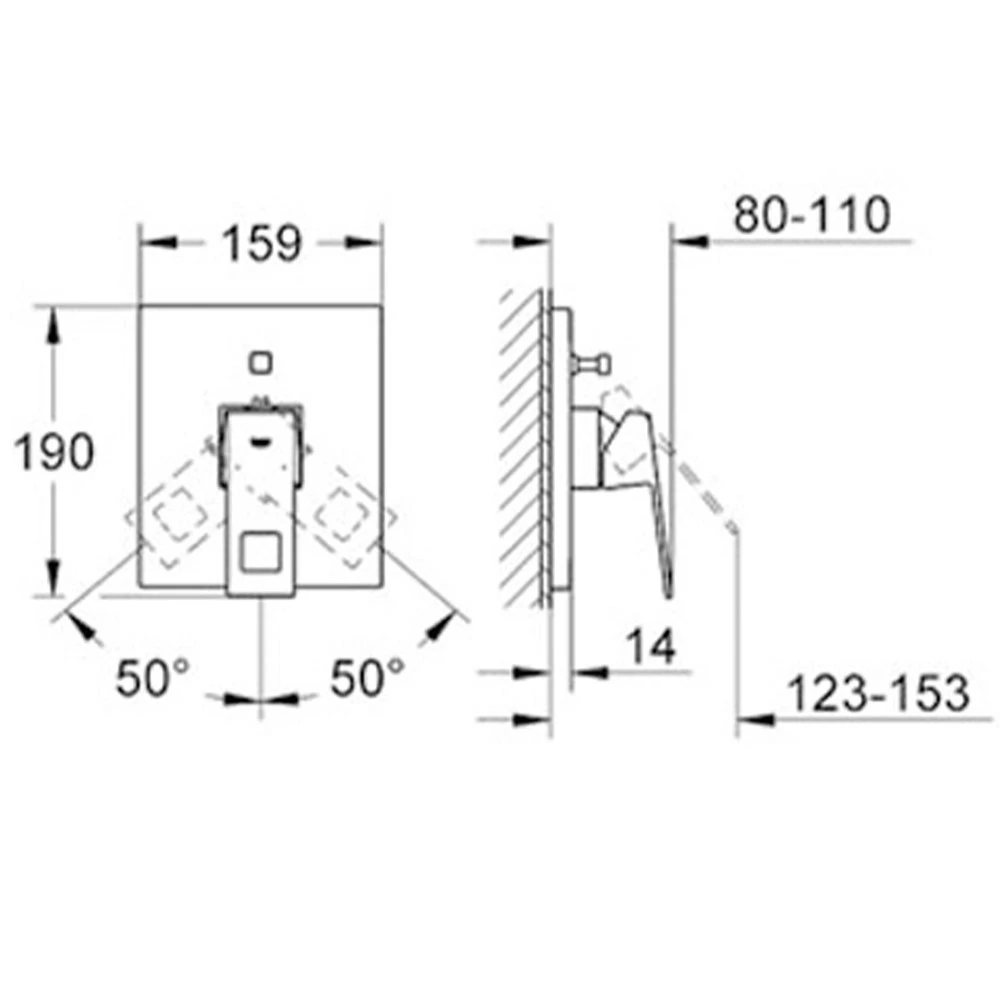 Grohe Eurocube Ankastre Banyo-Duş Bataryası - 19896000 2