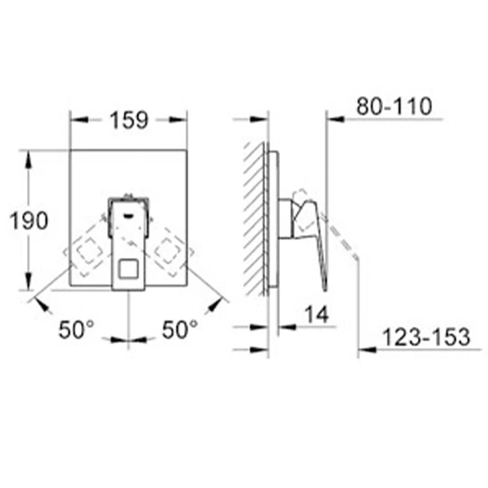 Grohe Eurocube Ankastre Duş Bataryası - 19898000 2