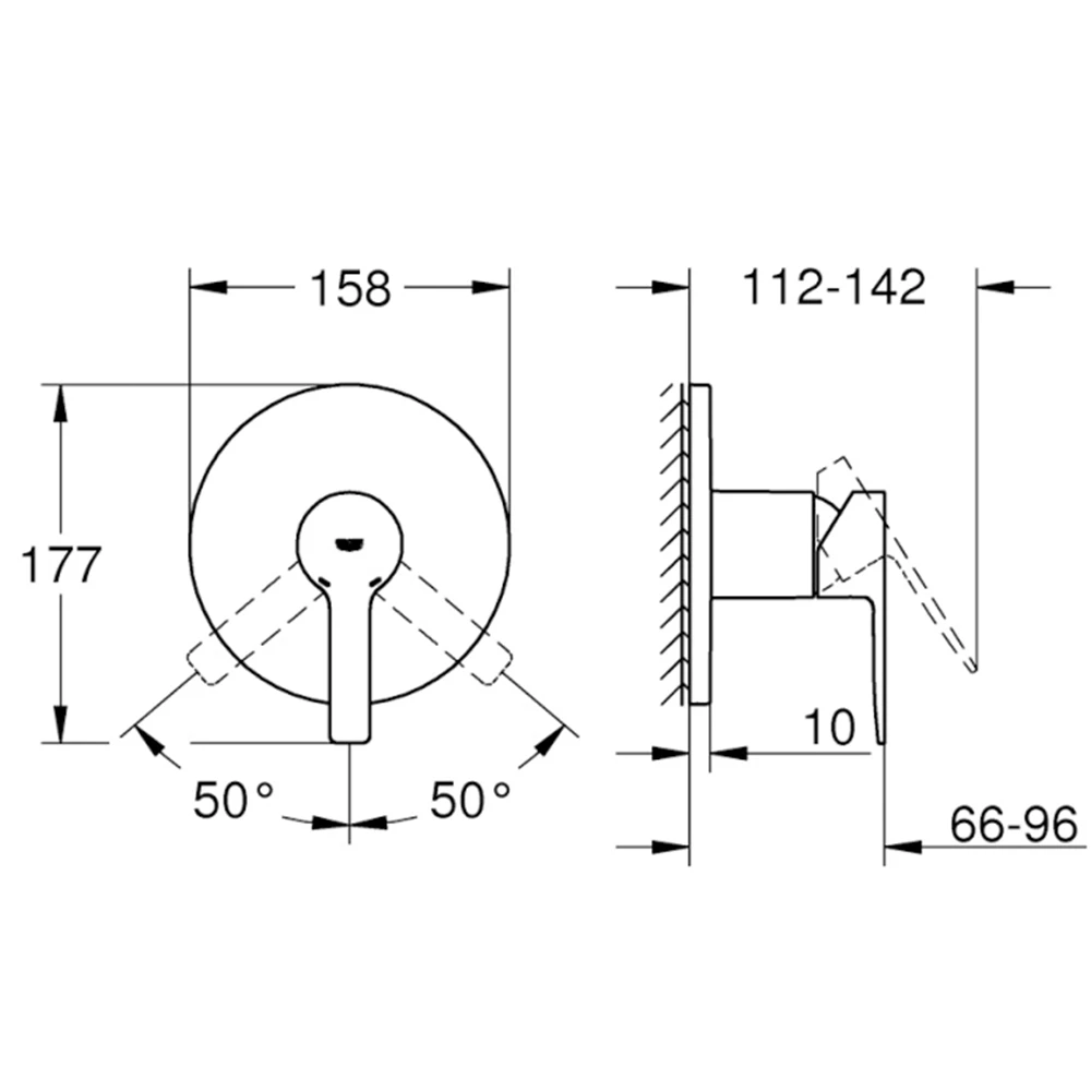 Grohe Eurocube Ankastre Duş Bataryası - 24064001 2