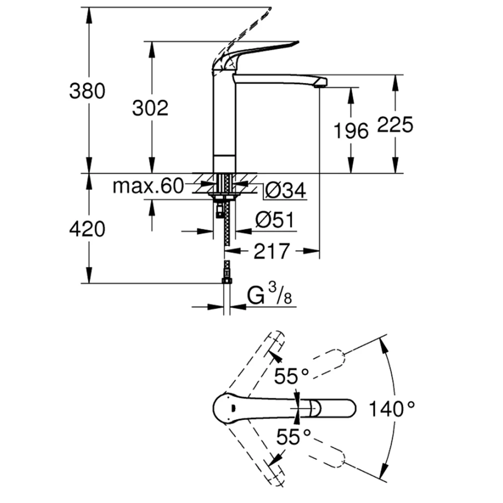 Grohe Euroeco Special Lavabo Bataryası - 30208000 2