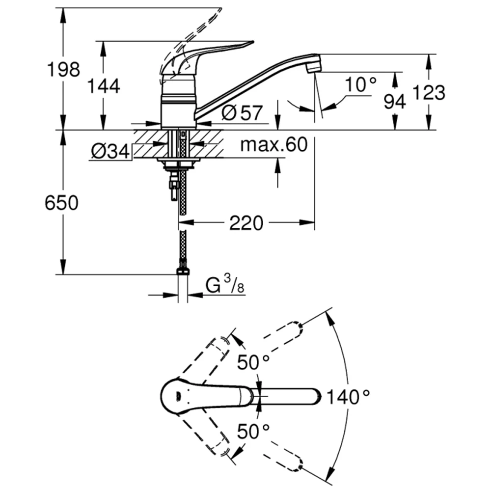Grohe Euroeco Special Relaunch Tek Kumandalı Eviye Bataryası - 32787000 2