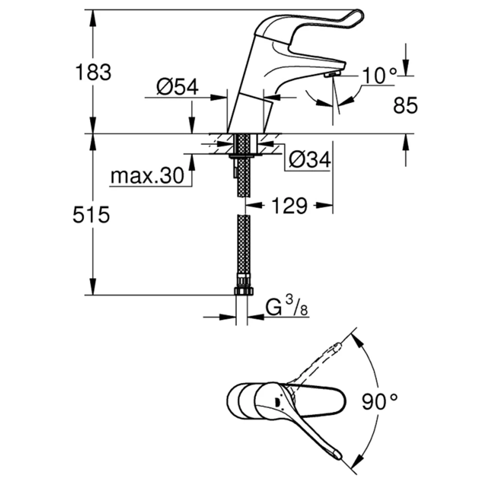 Grohe Euroeco Special Relaunch Tek Kumandalı Eviye Bataryası - 32790000 2