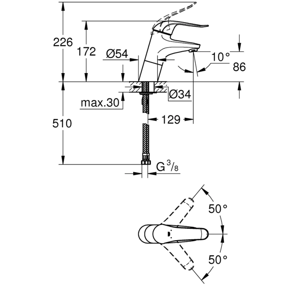 Grohe Euroeco Special Tek Kumandalı Lavabo Bataryası - 32765000 2