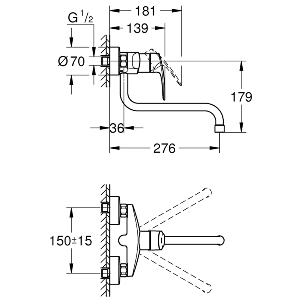 Grohe Eurosmart 2021 Tek Kumandalı Eviye Bataryası - 32224003 2