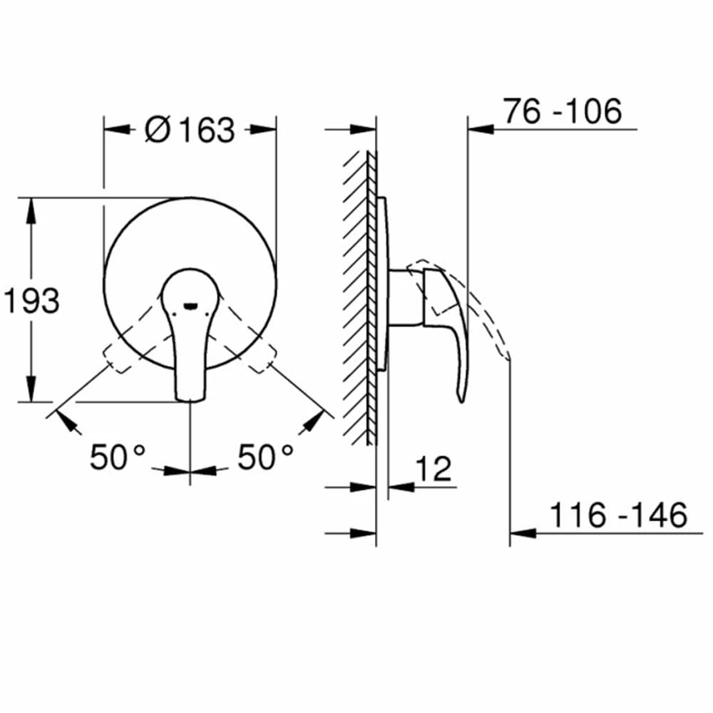 Grohe Eurosmart Ankastre Duş Bataryası - 19451002 2