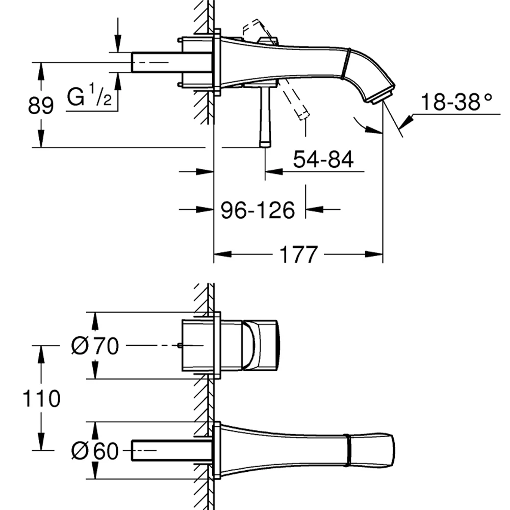 Grohe Grandera İki Delikli Beyaz Lavabo Bataryası - 29417000 2