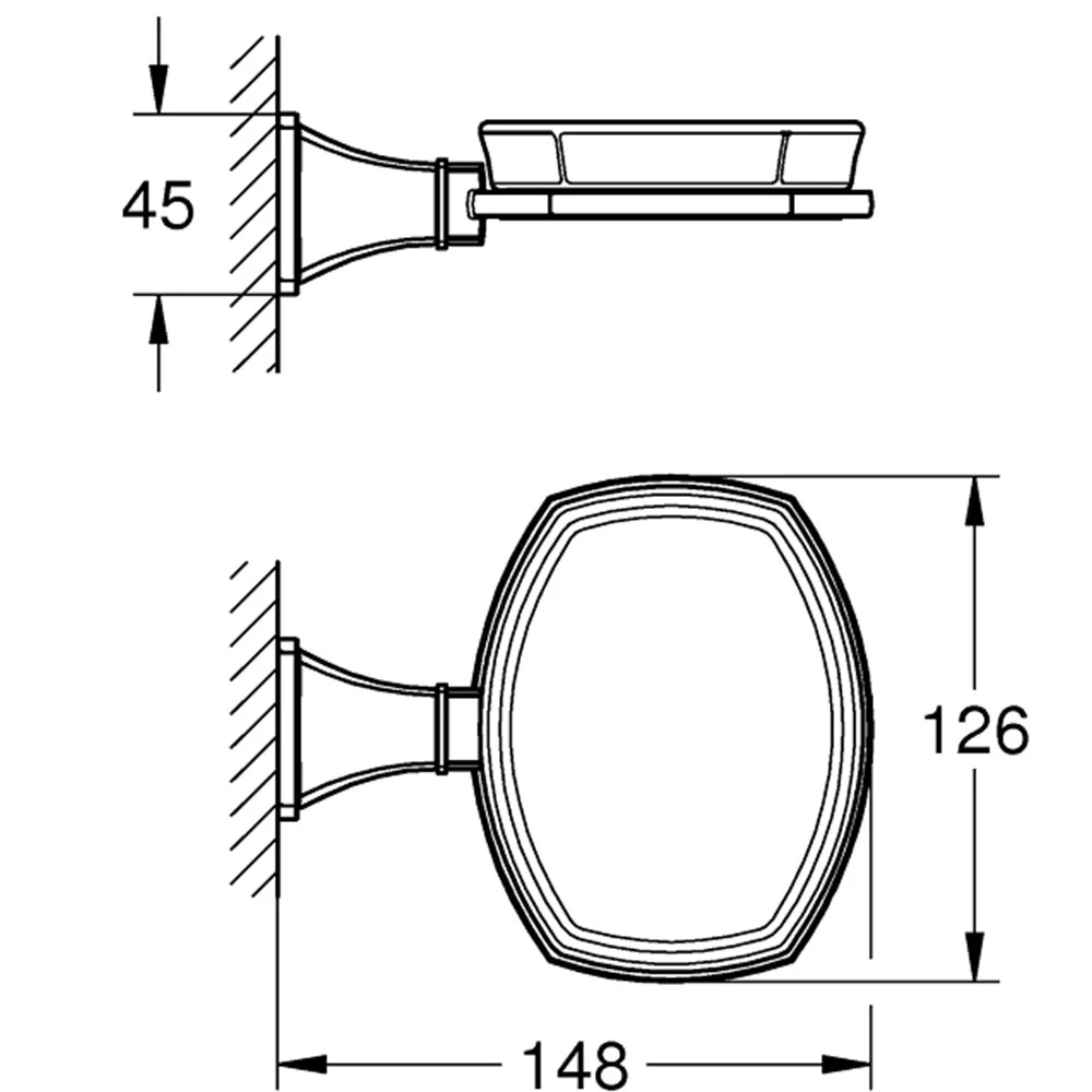 Grohe Grandera Seramik Bronz Sabunluk Ve Tutacağı - 40923IG0 2
