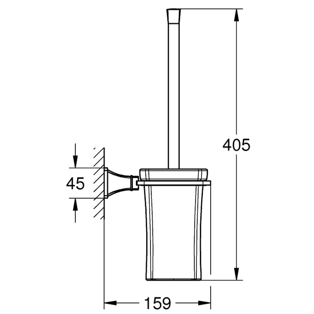 Grohe Grandera Krom-Bronz Tuvalet Fırçası Seti - 40946IG0 2