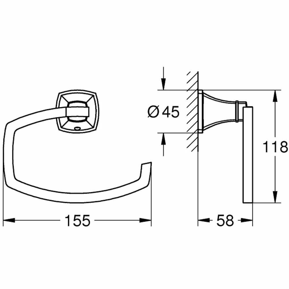 Grohe Grandera Altın Tuvalet Kağıtlığı - 40908IG0 2