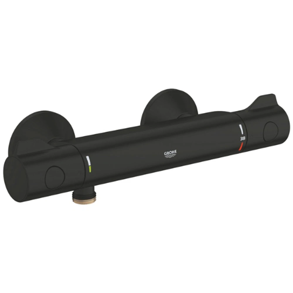 Grohe Grohtherm 800 Termostatik Siyah Duş Bataryası - 1022022430