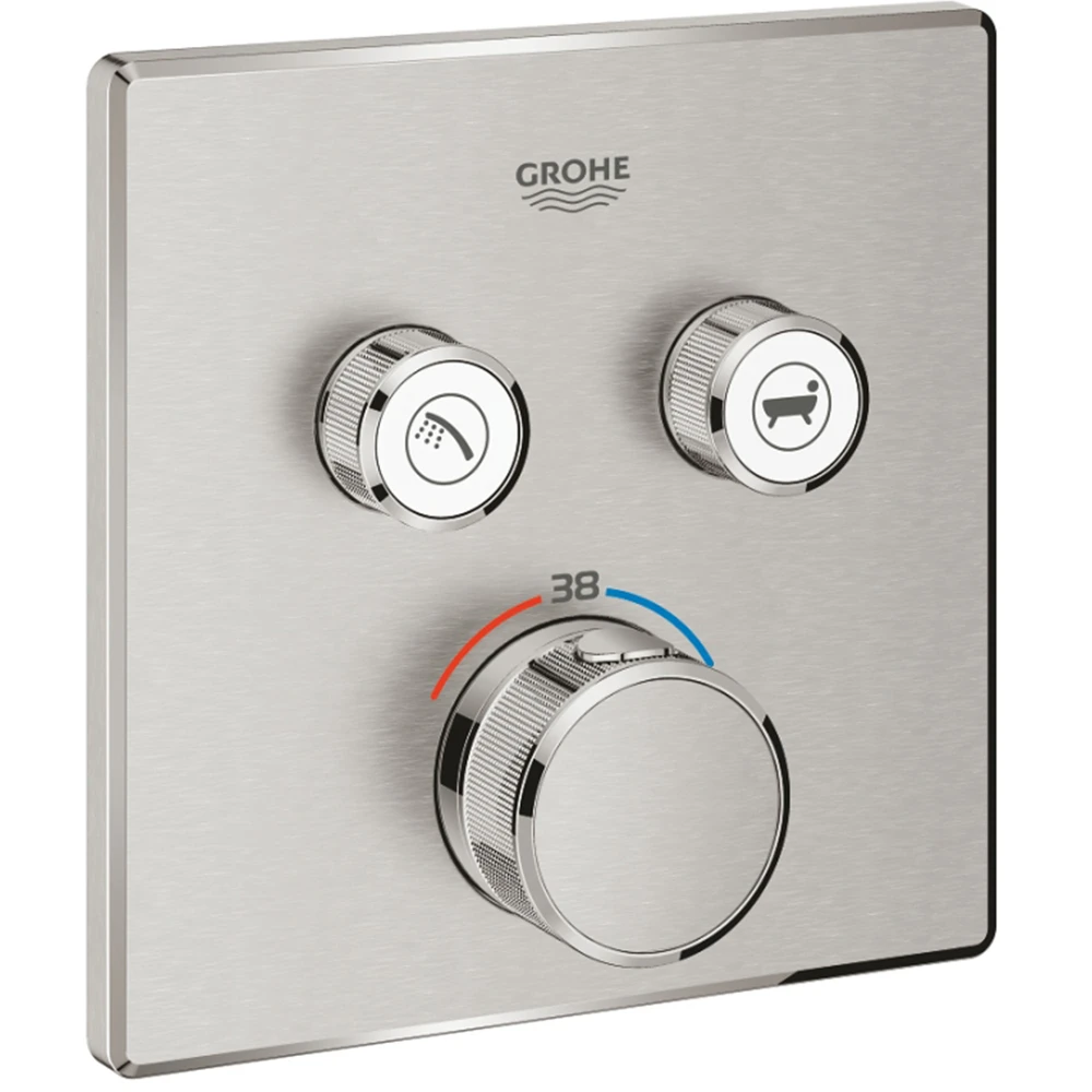 Grohe Grohtherm SmartControl Çift Valfli Akış Kontrollü Ankastre Termostatik Duş Bataryası - 29124DC0