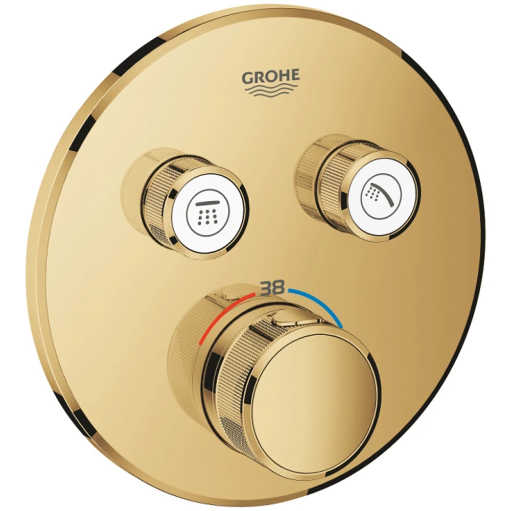 Grohe Grohtherm SmartControl Çift Valfli Akış Kontrollü Bronz Ankastre Termostatik Duş Bataryası - 29119GL0