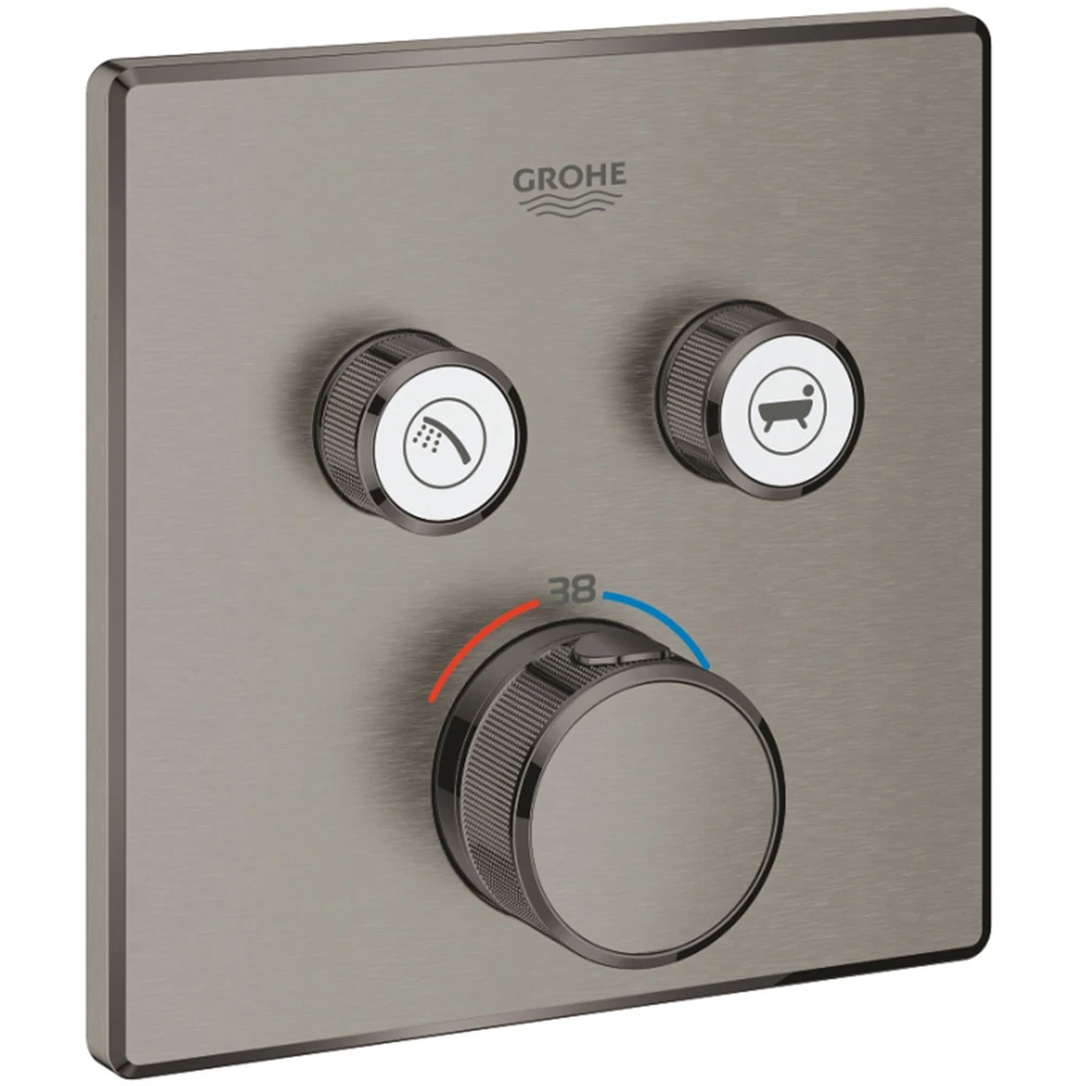 Grohe Grohtherm SmartControl Çift Valfli Akış Kontrollü Nikel Ankastre Termostatik Duş Bataryası - 29124AL0