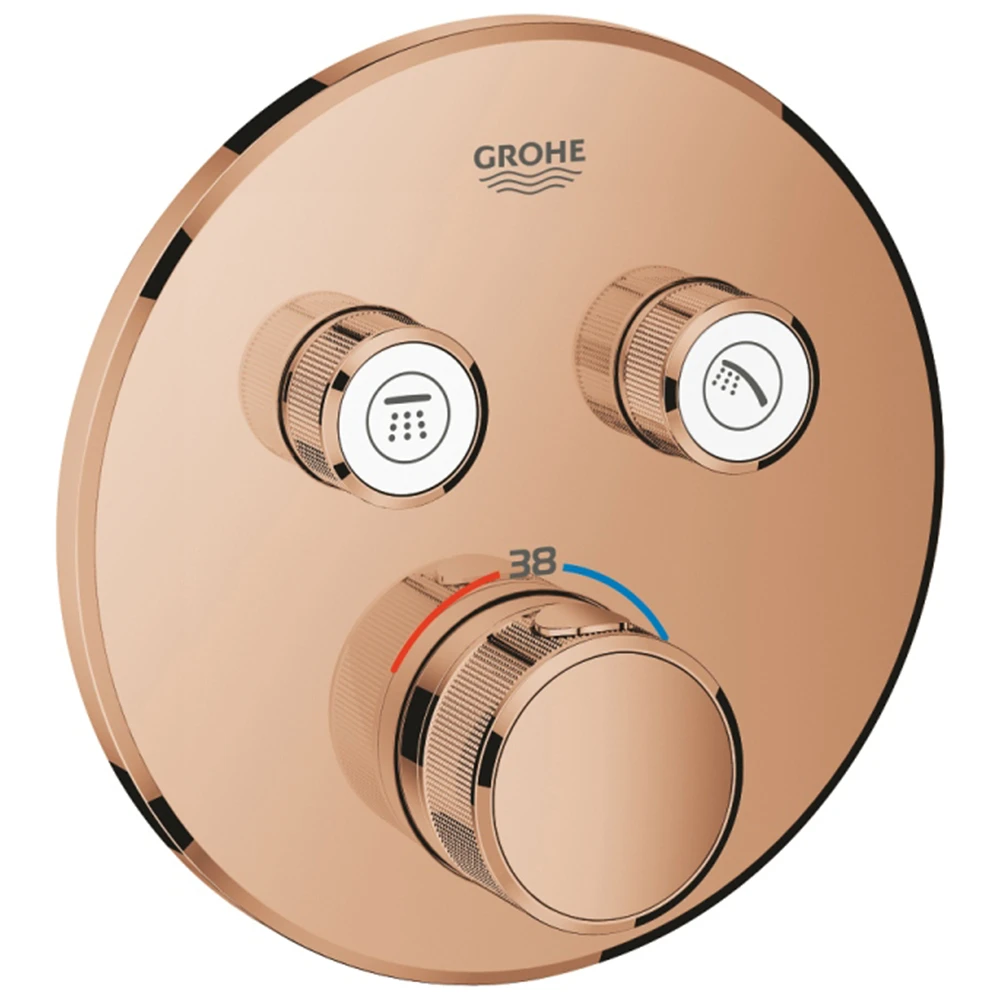 Grohe Grohtherm SmartControl Çift Valfli Akış Kontrollü Rose Gold Ankastre Termostatik Duş Bataryası - 29119DA0
