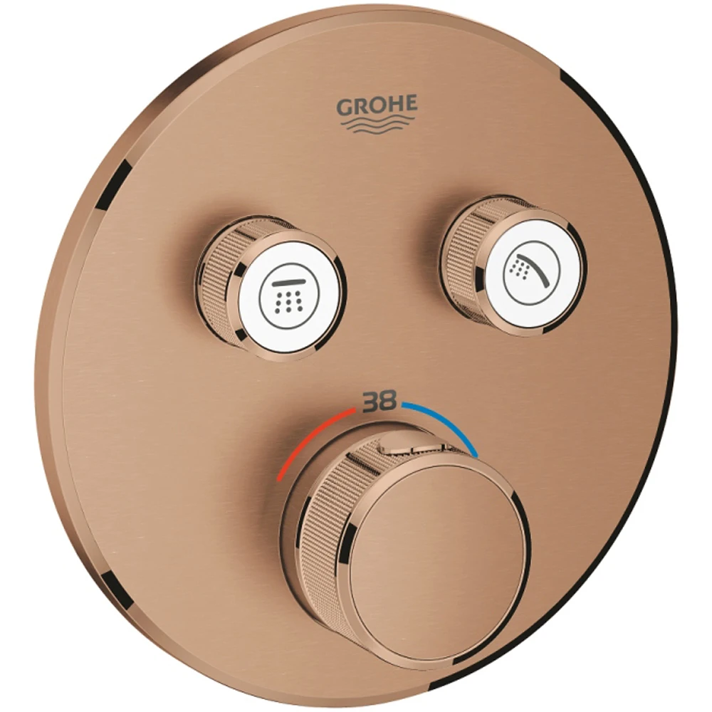 Grohe Grohtherm SmartControl Çift Valfli Akış Kontrollü Rose Gold Ankastre Termostatik Duş Bataryası - 29119DL0