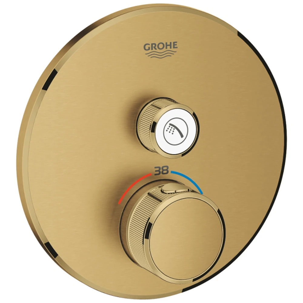 Grohe Grohtherm SmartControl Tek Valfli Akış Kontrollü Altın Ankastre Termostatik Duş Bataryası - 29118GN0