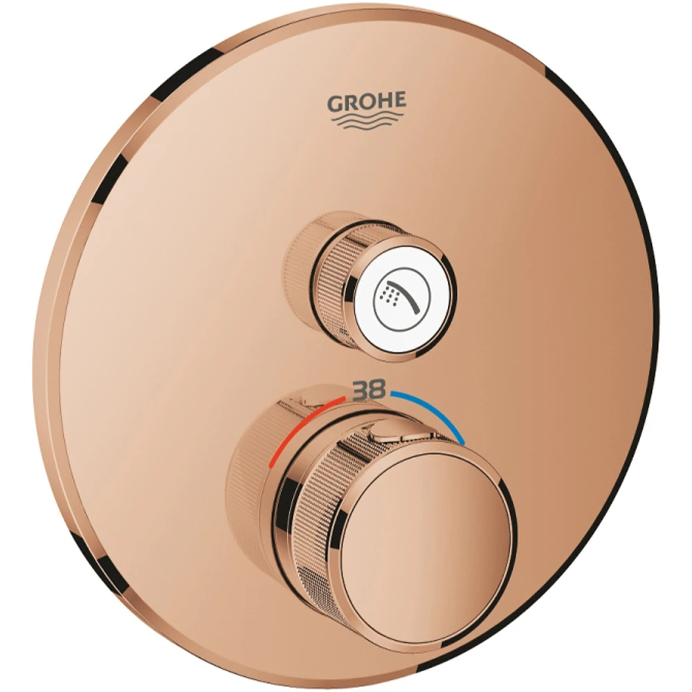 Grohe Grohtherm SmartControl Tek Valfli Akış Kontrollü Rose Gold Ankastre Termostatik Duş Bataryası - 29118DA0