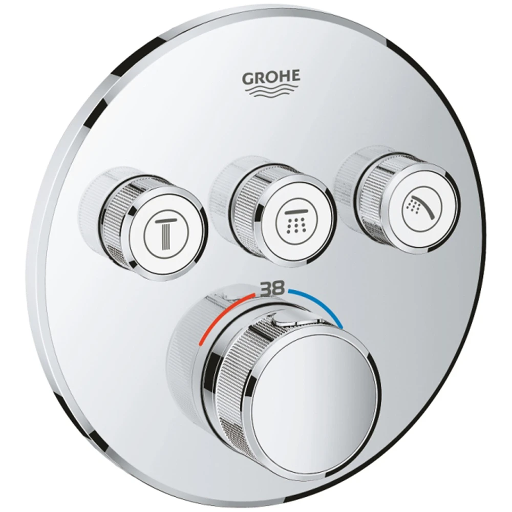Grohe Grohtherm SmartControl Üç Valfli Akış Kontrollü Ankastre Termostatik Duş Bataryası - 29121000