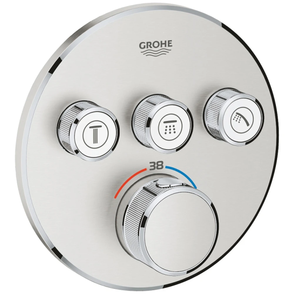 Grohe Grohtherm SmartControl Üç Valfli Akış Kontrollü Ankastre Termostatik Duş Bataryası - 29121DC0