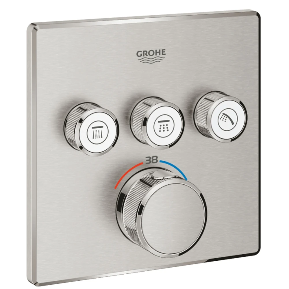 Grohe Grohtherm SmartControl Üç valfli Akış Kontrollü Ankastre Termostatik Duş Bataryası - 29126DC0