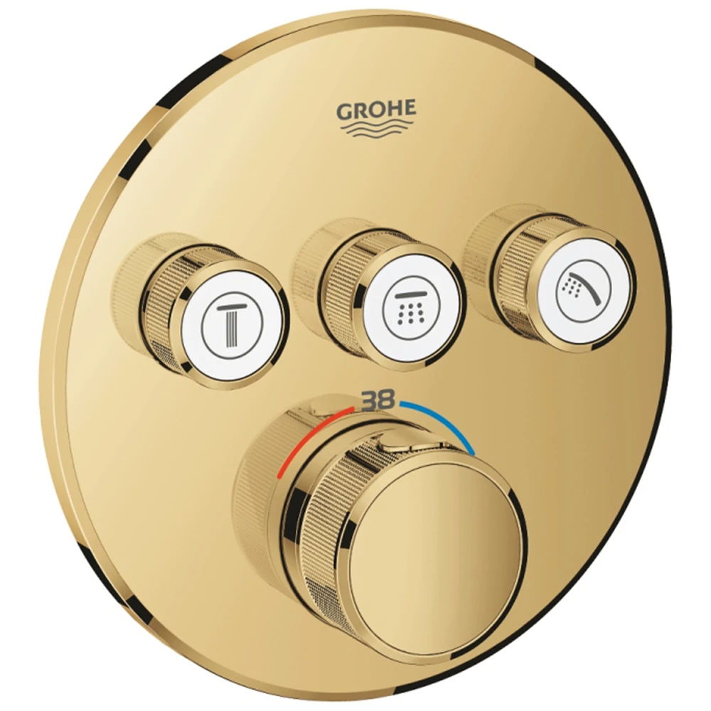 Grohe Grohtherm SmartControl Üç Valfli Akış Kontrollü Bronz Ankastre Termostatik Duş Bataryası - 29121GL0