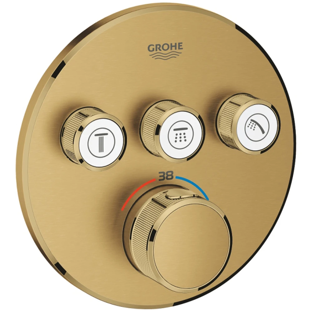 Grohe Grohtherm SmartControl Üç Valfli Akış Kontrollü Bronz Ankastre Termostatik Duş Bataryası - 29121GN0