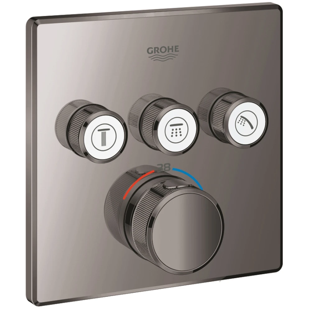 Grohe Grohtherm SmartControl Üç valfli Akış Kontrollü Nikel Ankastre Termostatik Duş Bataryası - 29126AL0