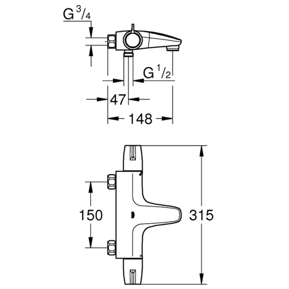 Grohe Grohtherm Special Termostatik Banyo Bataryası - 34671000 2