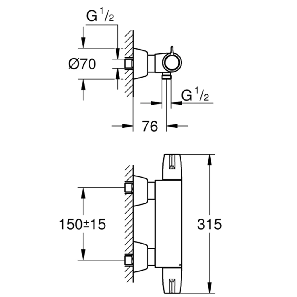 Grohe Grohtherm Special Termostatik Duş Bataryası - 34667000 2