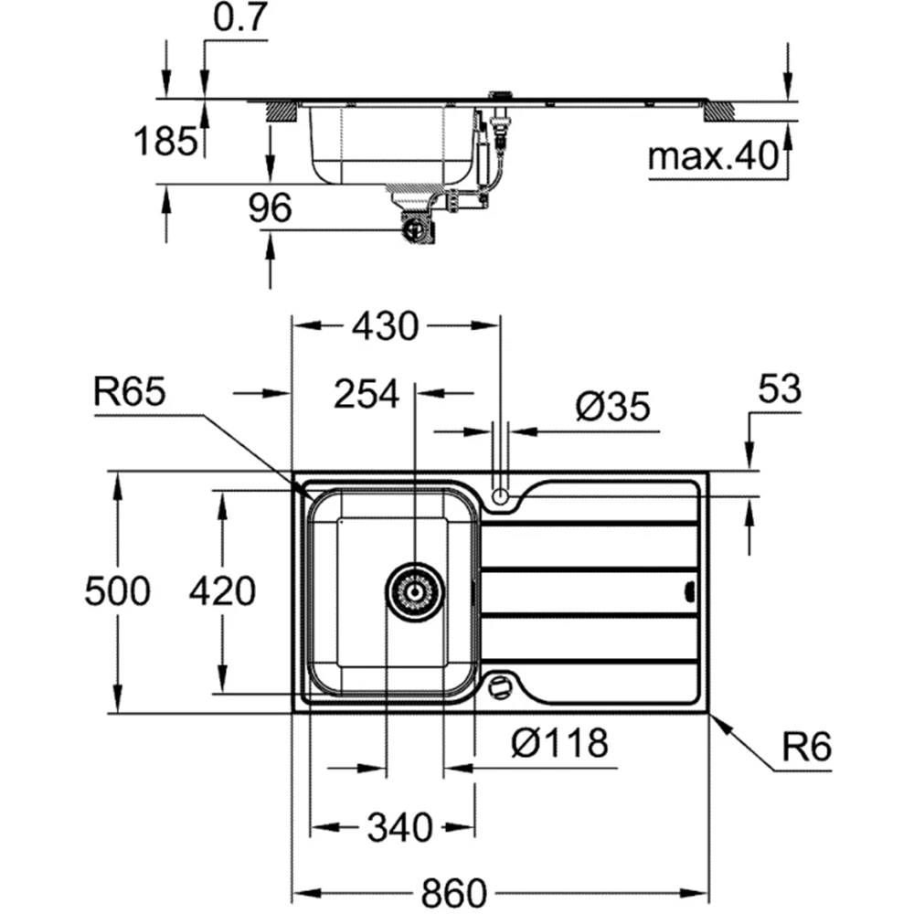 Grohe K500 Stainless Steel Eviye Ve Batarya Seti - 31573SD1 2
