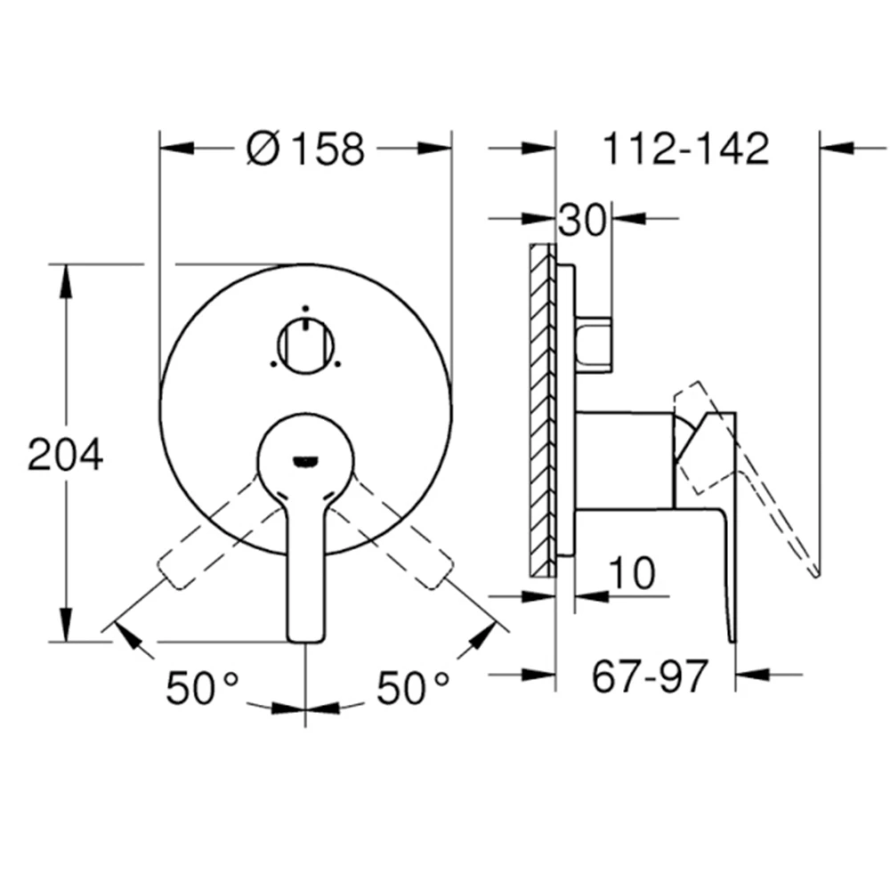 Grohe Lineare New Tek Kumandalı 3 Yönlü Banyo Bataryası - 24095DC1 2