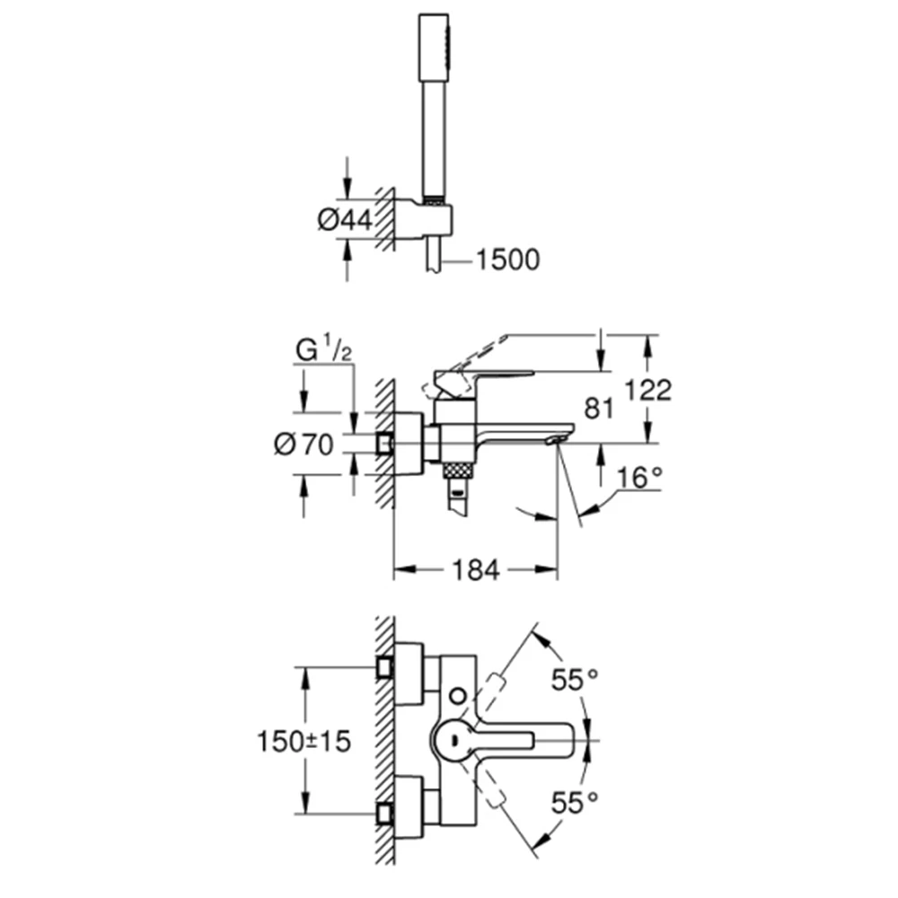 Grohe Lineare New Tek Kumandalı Banyo Bataryası - 33850001 2
